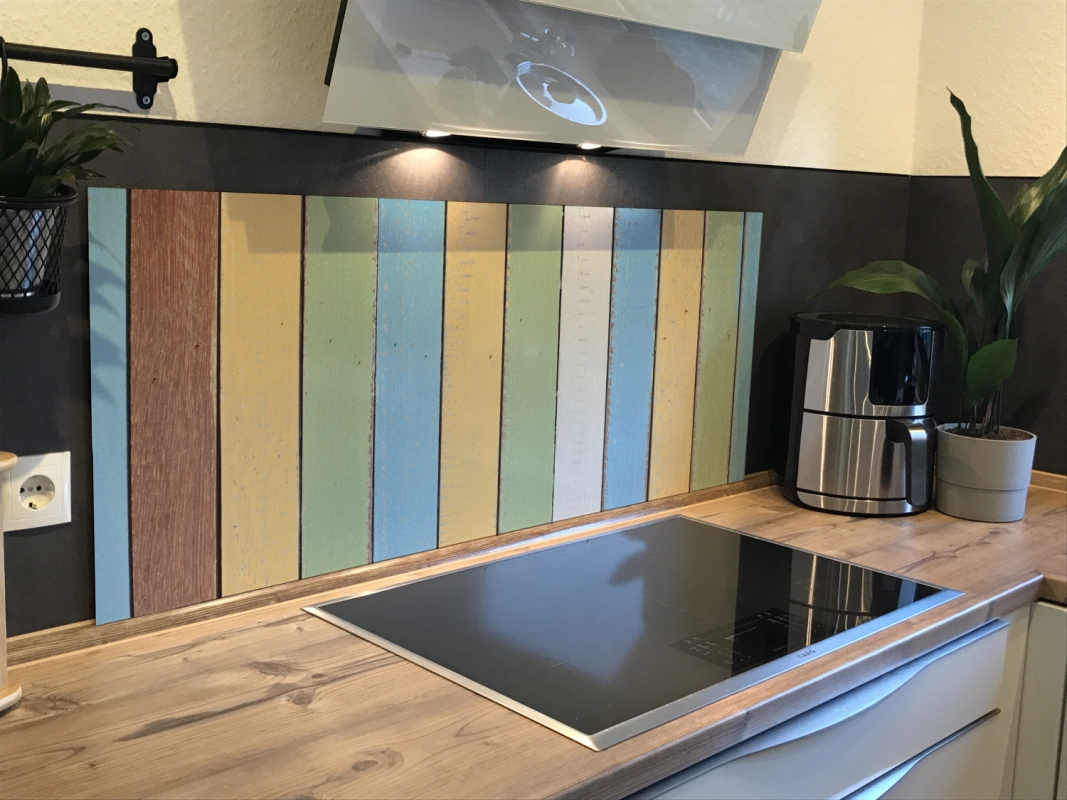 Spritzschutz Küche Acrylglas Holzoptik