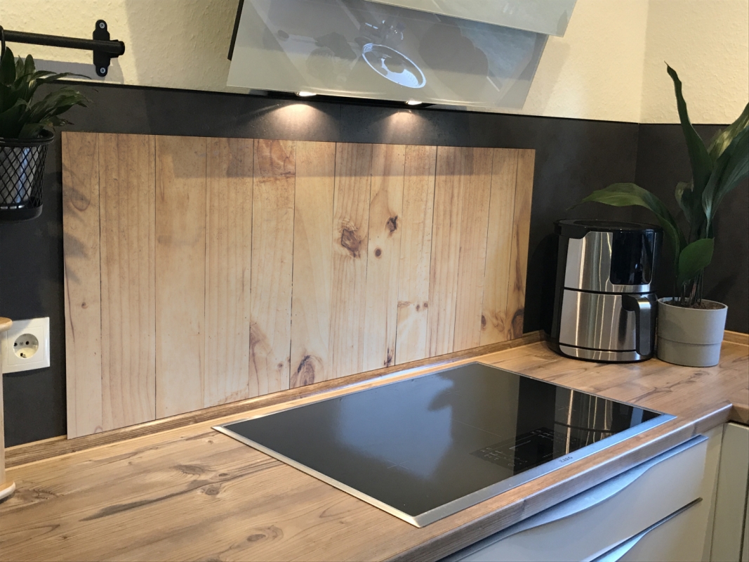 Spritzschutz Küche Acrylglas Holzoptik