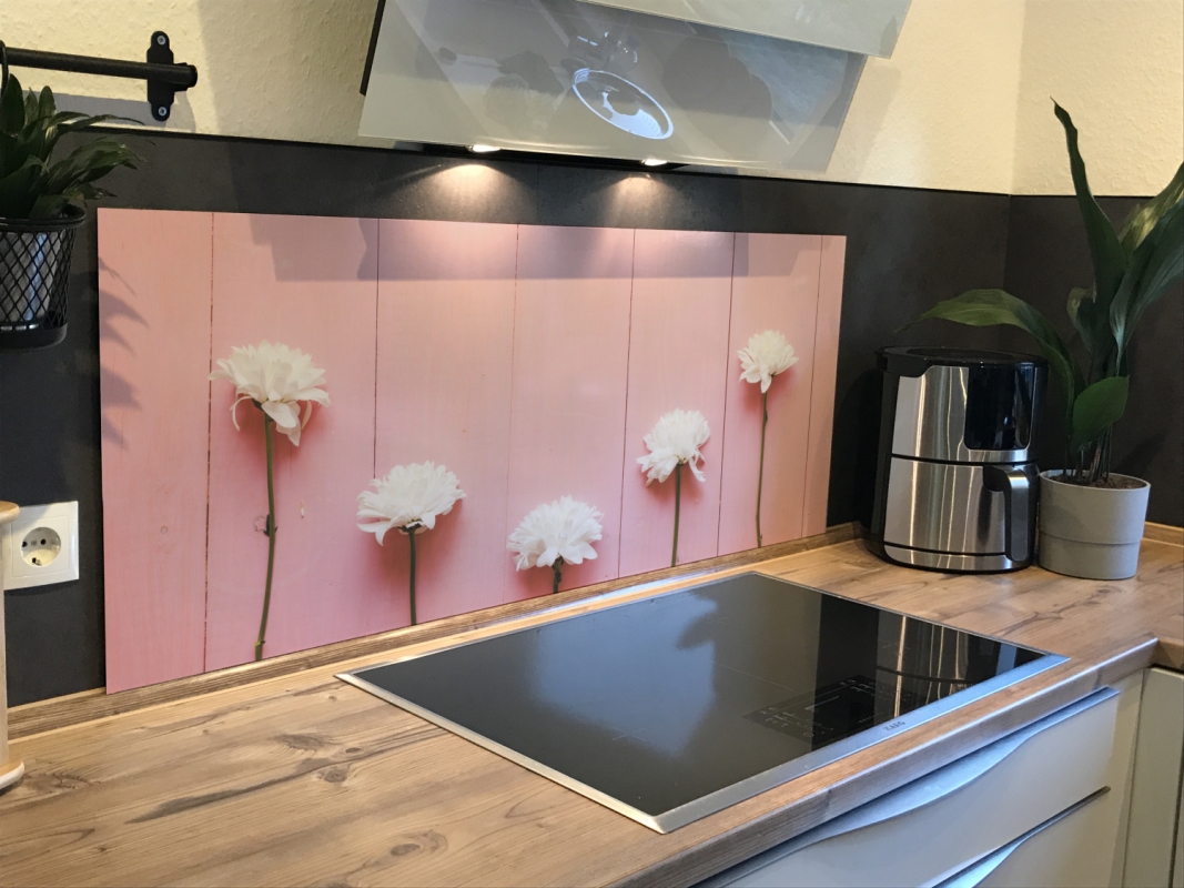 Spritzschutz Küche Aluverbund Holzoptik