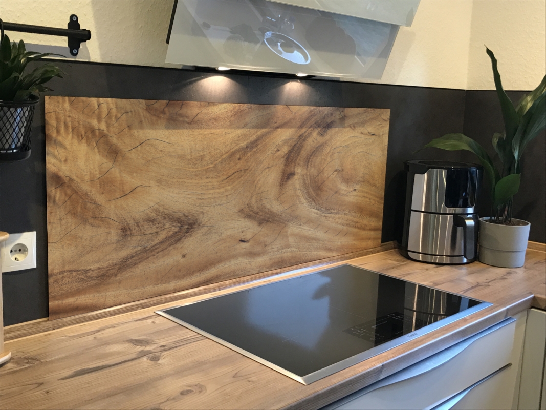 Spritzschutz Küche Acrylglas Holzoptik