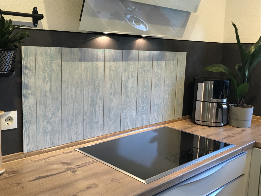 Spritzschutz Küche Acrylglas Holzoptik