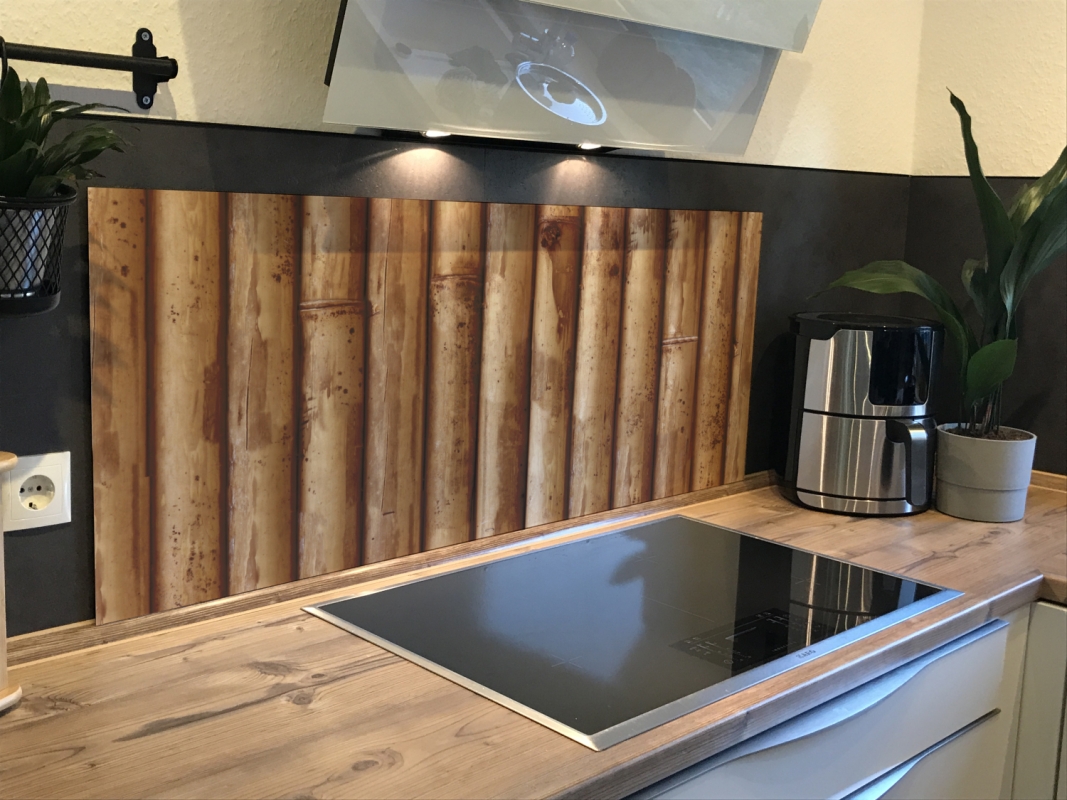 Spritzschutz Küche Acrylglas Holzoptik