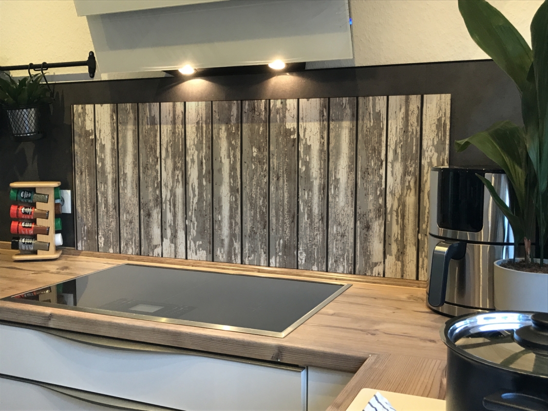 Spritzschutz Küche Acrylglas Rustikal Holz