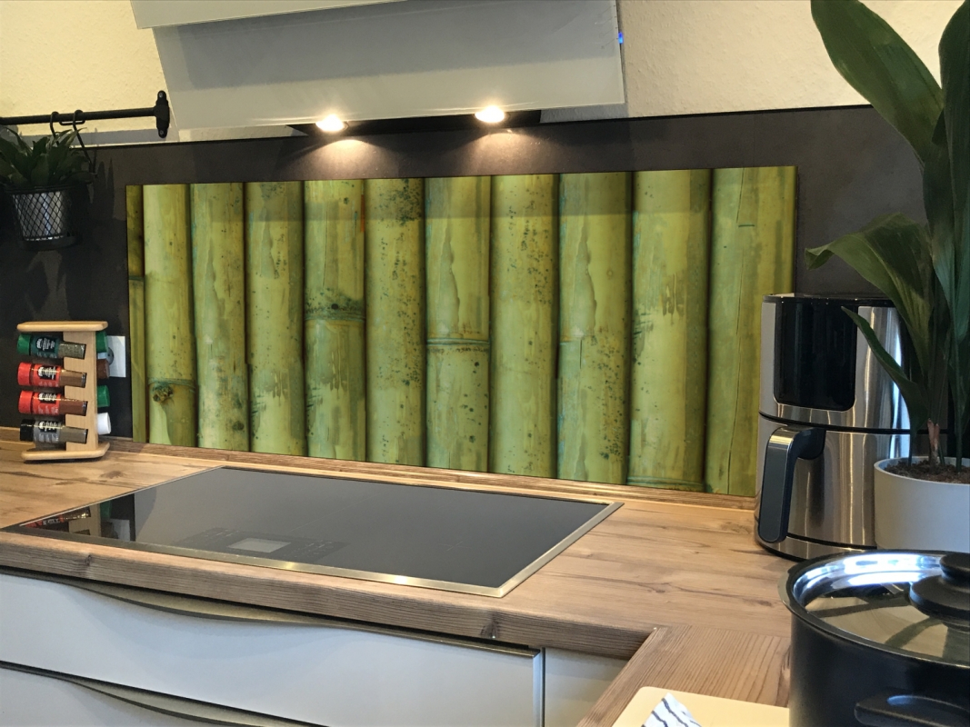 Spritzschutz Küche Acrylglas Bambus