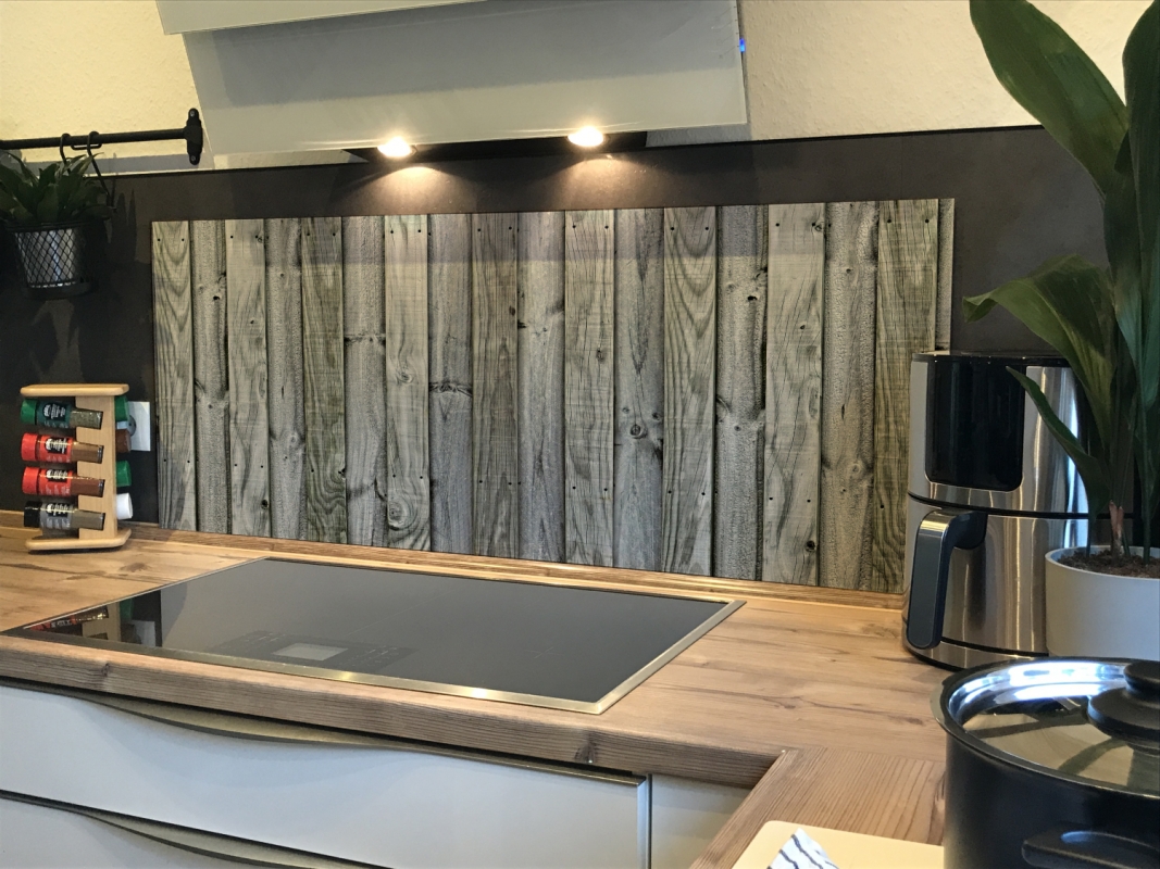 Spritzschutz Küche Acrylglas Rustikal Silberholz