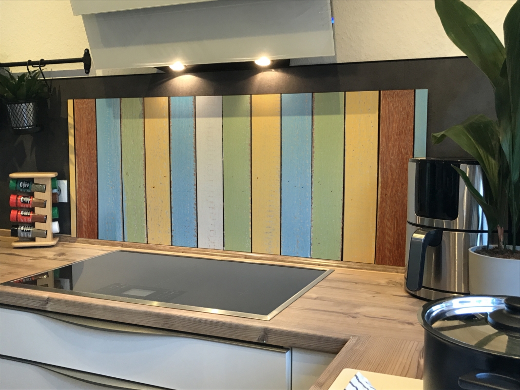 Spritzschutz Küche Acrylglas Holzoptik