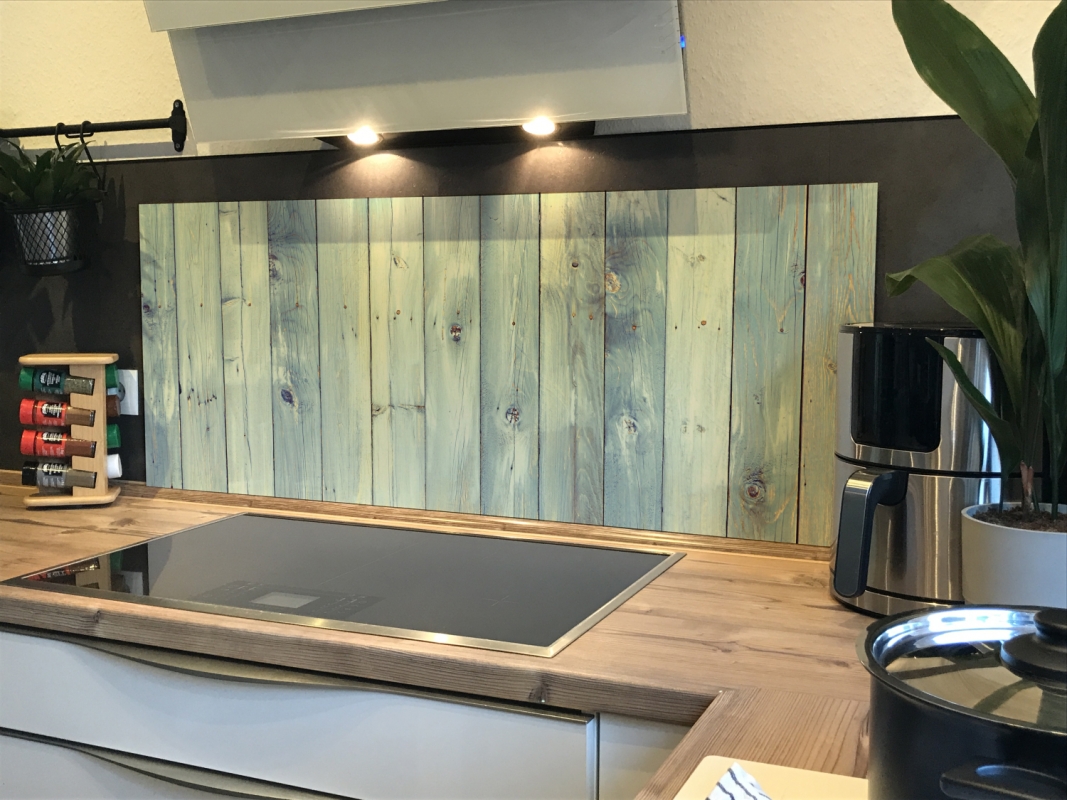 Spritzschutz Küche Acrylglas Holzoptik