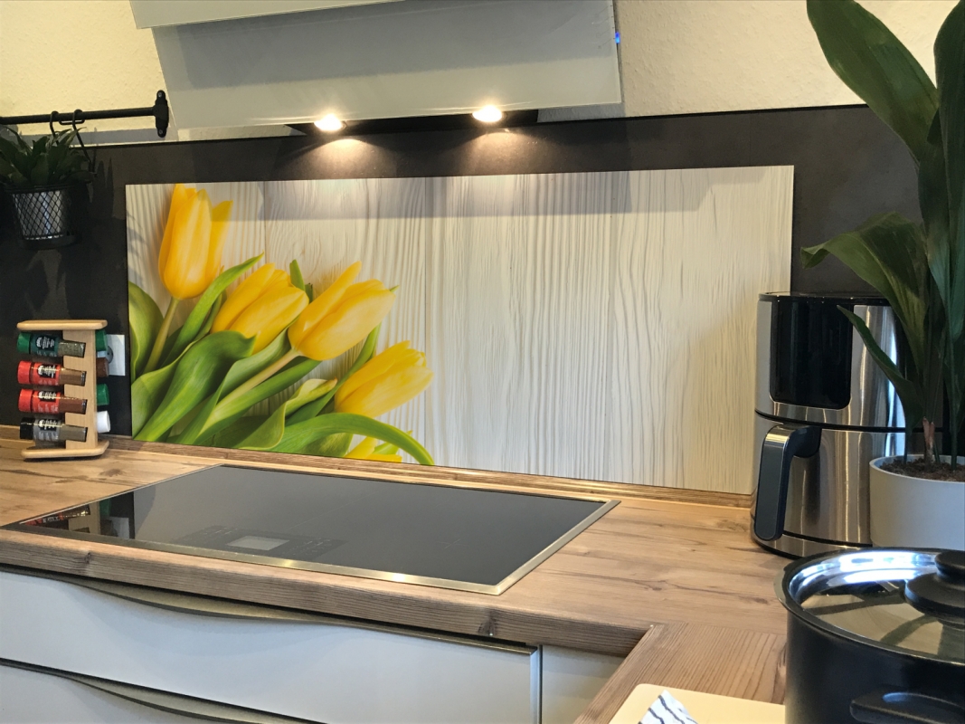 Spritzschutz Küche Acrylglas Holzoptik