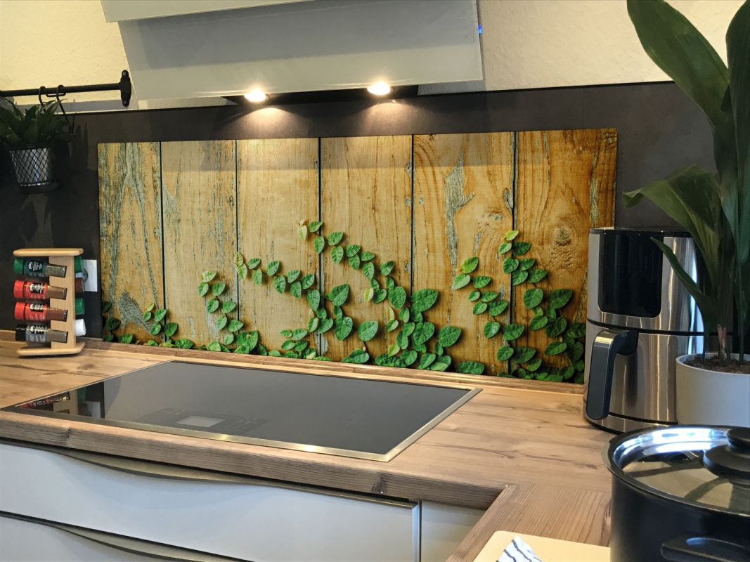 Spritzschutz Küche Acrylglas Holzoptik