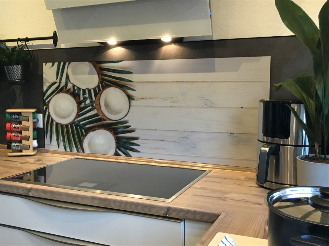 Spritzschutz Küche Acrylglas Holzoptik