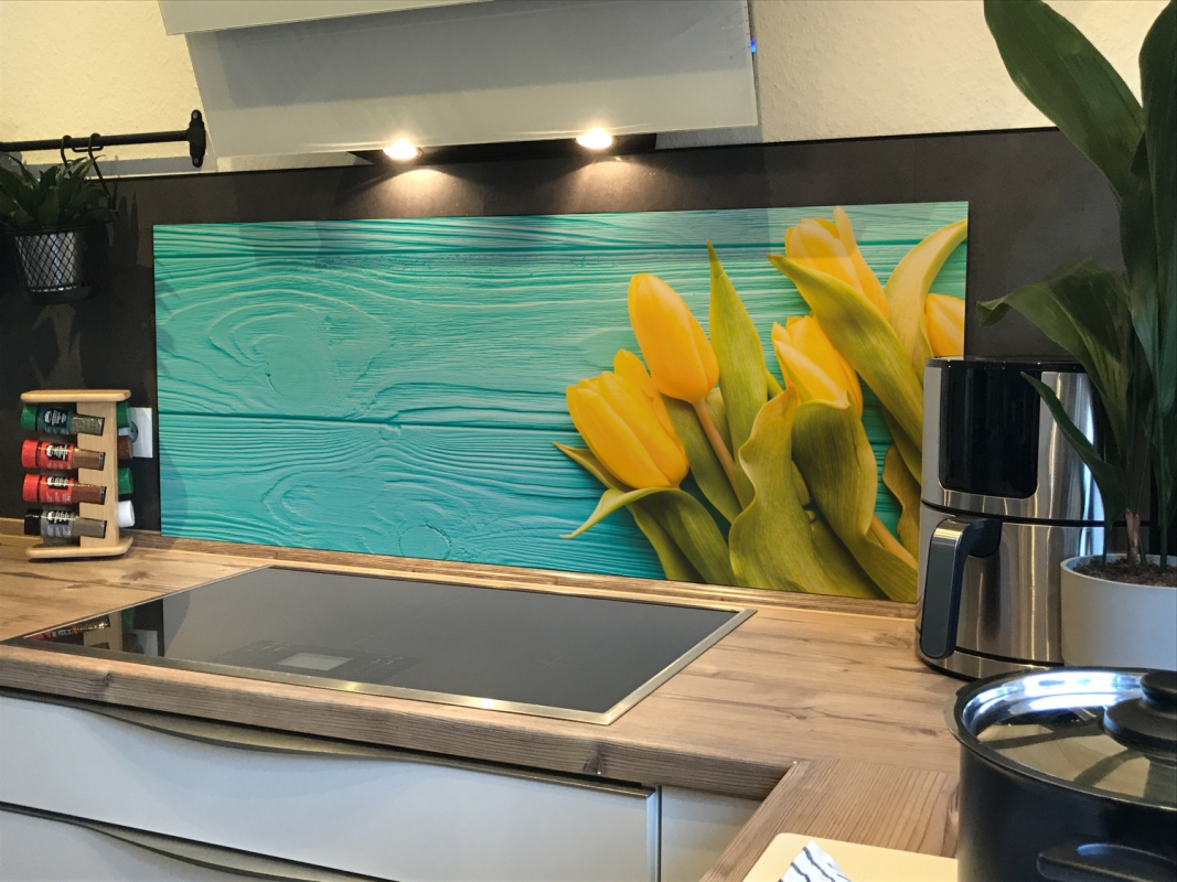 Spritzschutz Küche Acrylglas Holzoptik