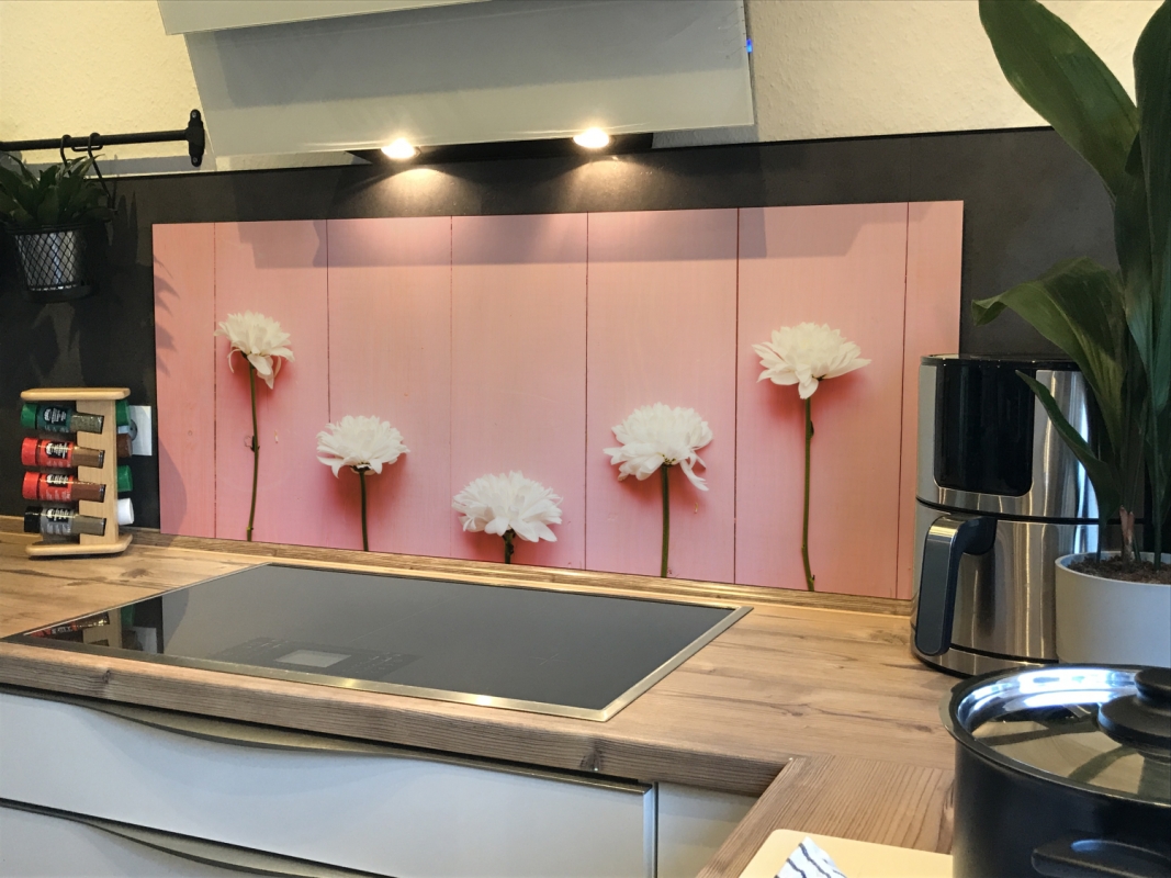 Spritzschutz Küche Aluverbund Holzoptik