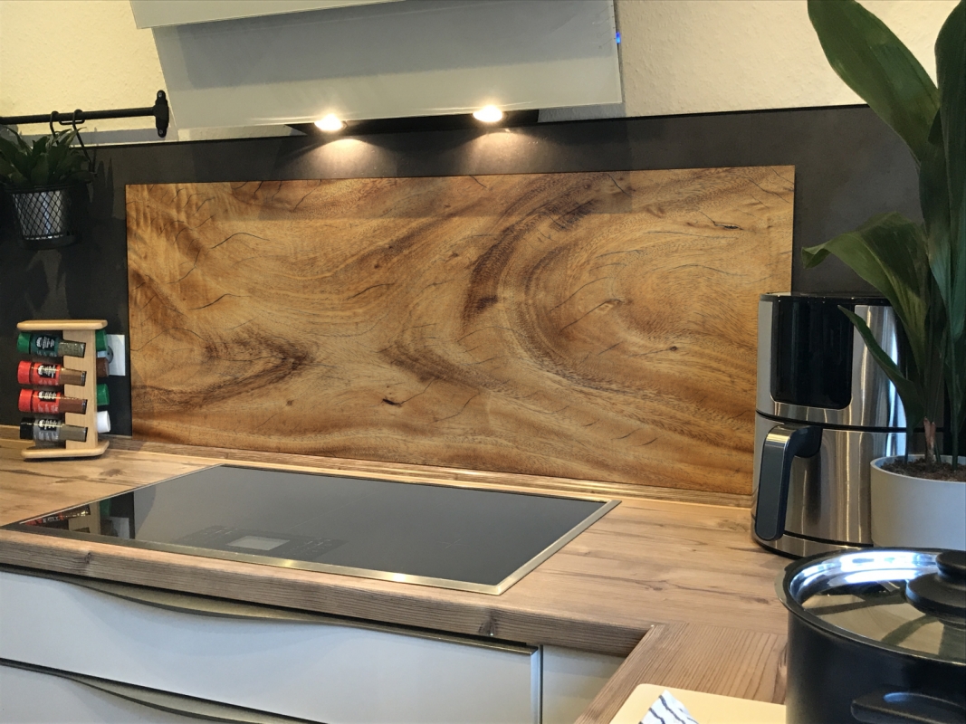 Spritzschutz Küche Acrylglas Holzoptik