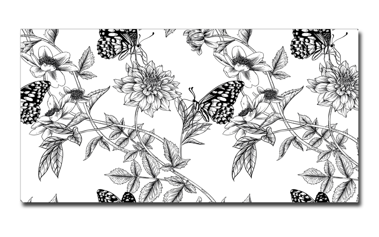 Spritzschutz Küche Acrylglas Blumen Schmetterling