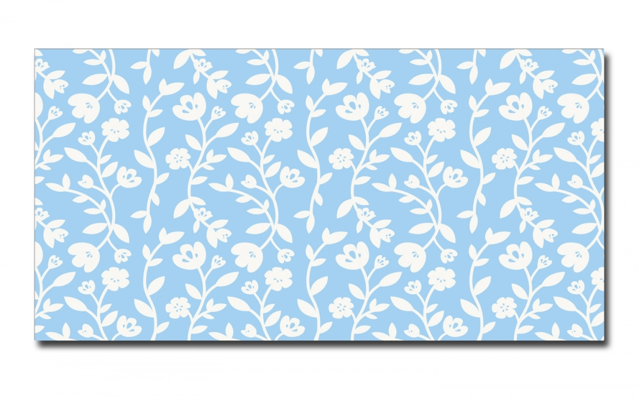 Spritzschutz Küche Blumen Blau