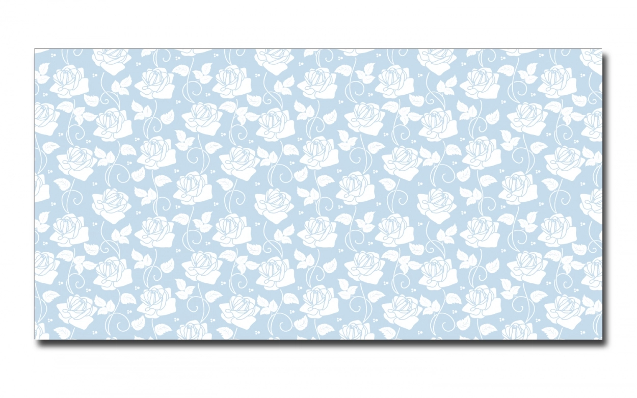 Spritzschutz Küche Hartschaumplatte Rosen Babyblau