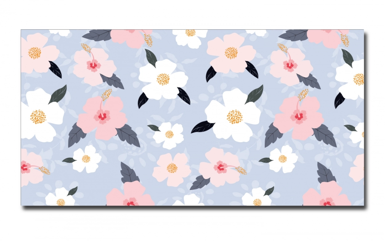 Spritzschutz Küche Hartschaumplatte Tropische Blumen