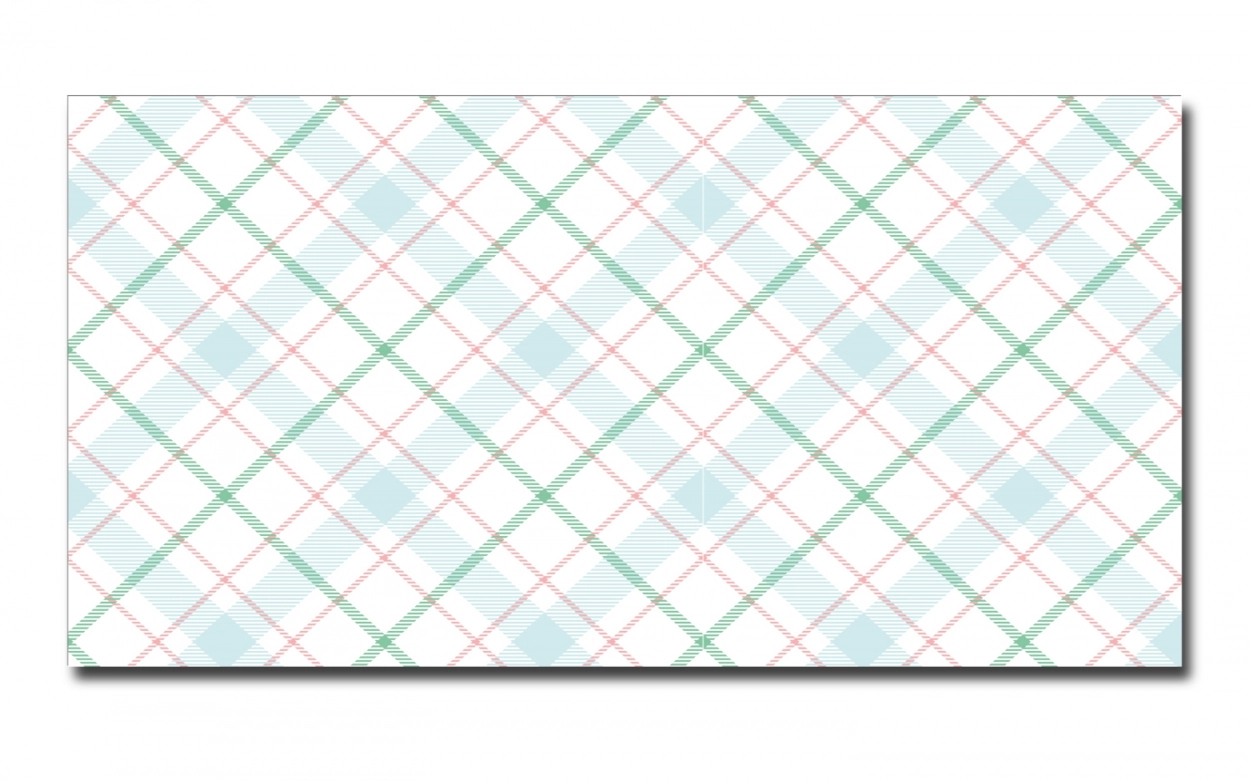Spritzschutz Küche Hartschaumplatte Shabby Tartan Mint Grün