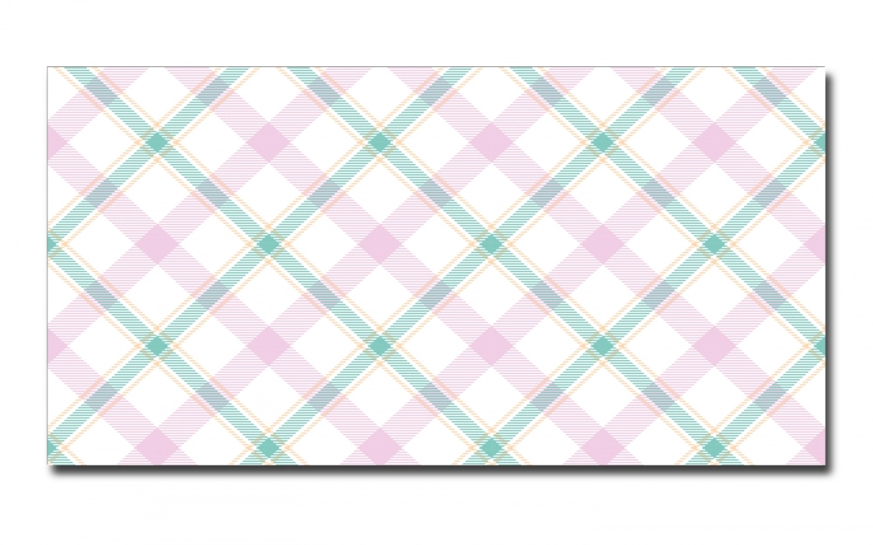 Spritzschutz Küche Shabby Tartan Mint Pink
