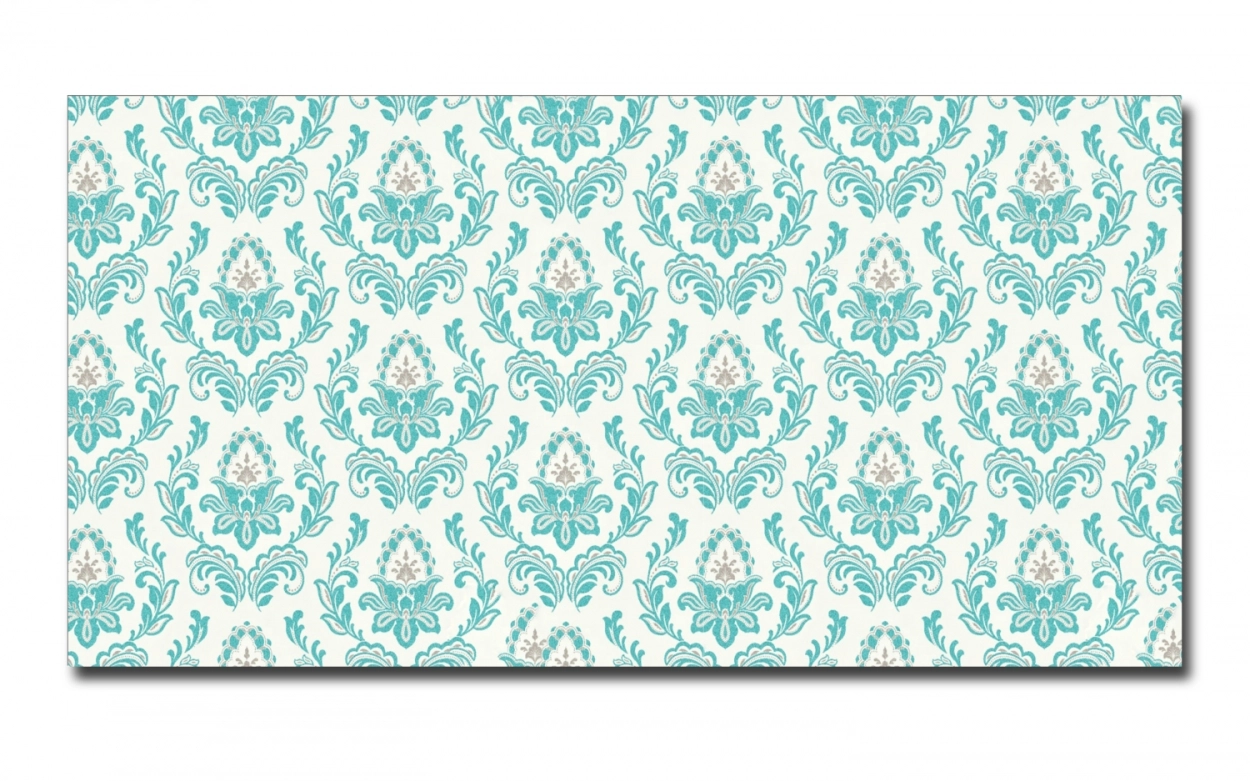 Spritzschutz Küche Mint Damast Muster