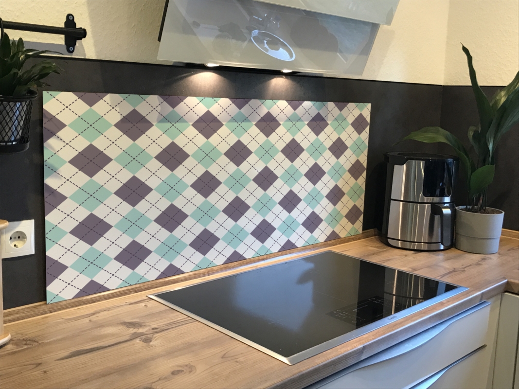 Spritzschutz Küche Acrylglas Tartan Muster