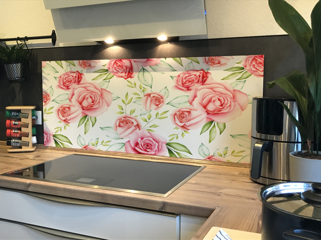 Spritzschutz Küche Acrylglas Watercolor Blumen