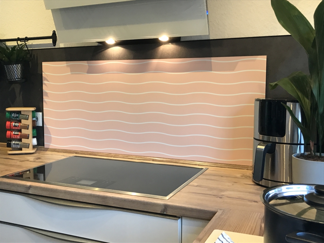 Spritzschutz Küche Acrylglas Wellen Rosa