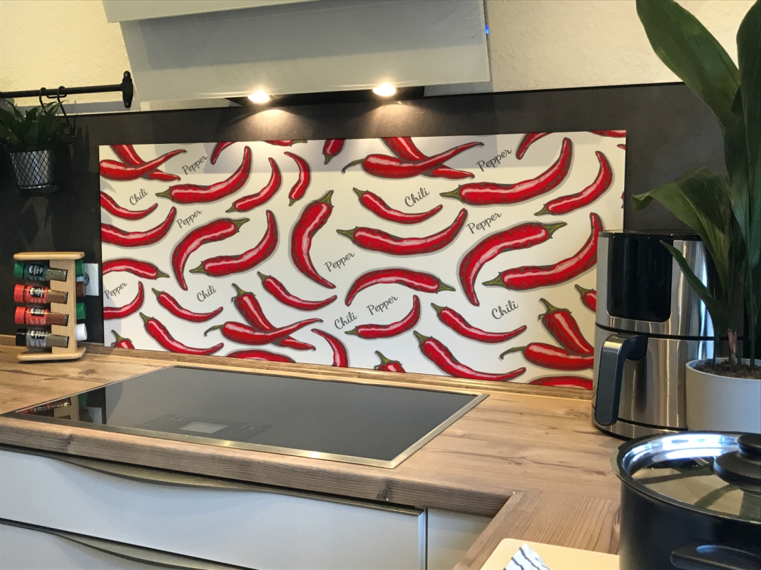 Spritzschutz Küche Acrylglas Chili Pepper