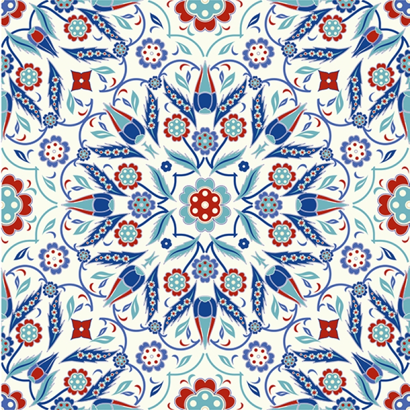 Spritzschutz Küche Hartschaumplatte Osmanische Blume