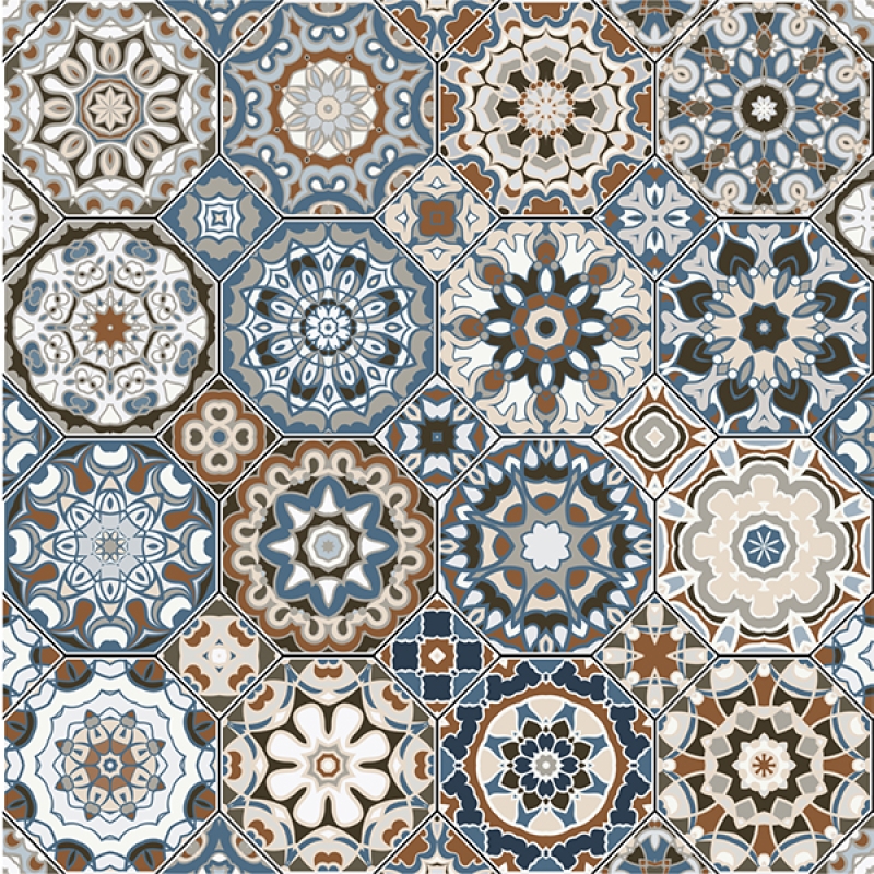 Spritzschutz Küche Hartschaumplatte Arabic Fliesen Patchwork