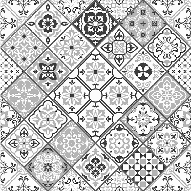 Spritzschutz Küche Hartschaumplatte Patchwork Fliesen Ornament