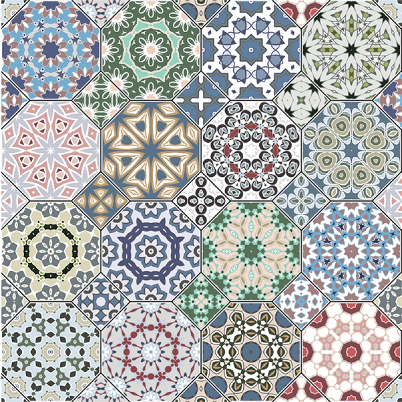 Spritzschutz Küche Hartschaumplatte Patchwork Kunst