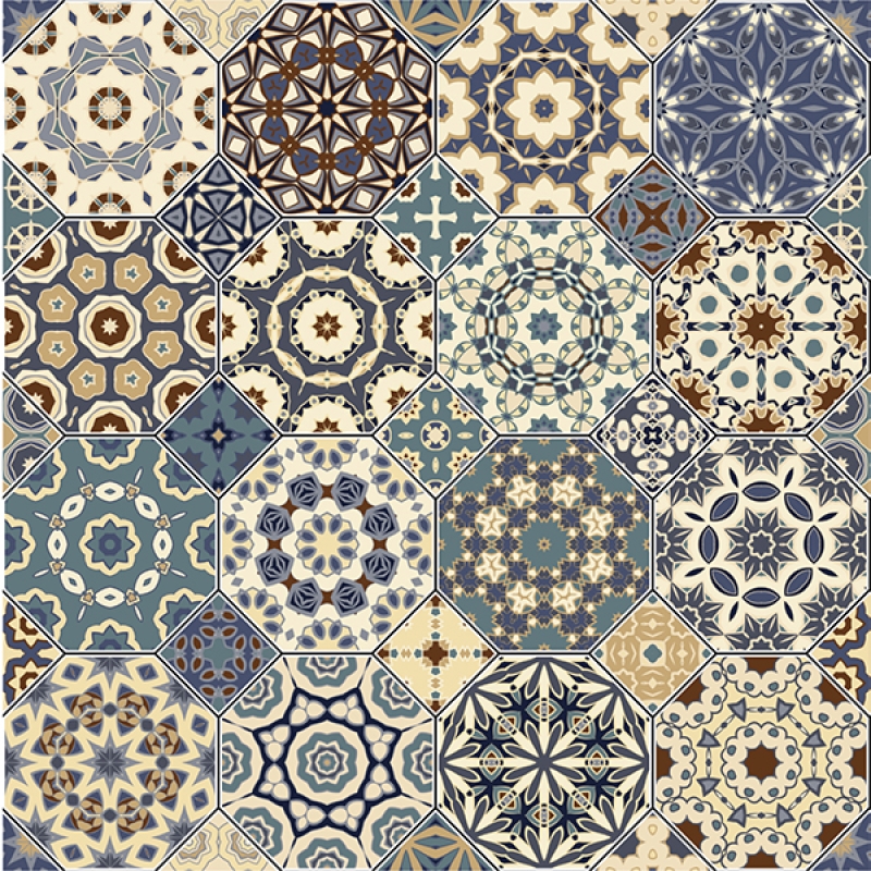 Spritzschutz Küche Hartschaumplatte Ornamentalische Patchwork