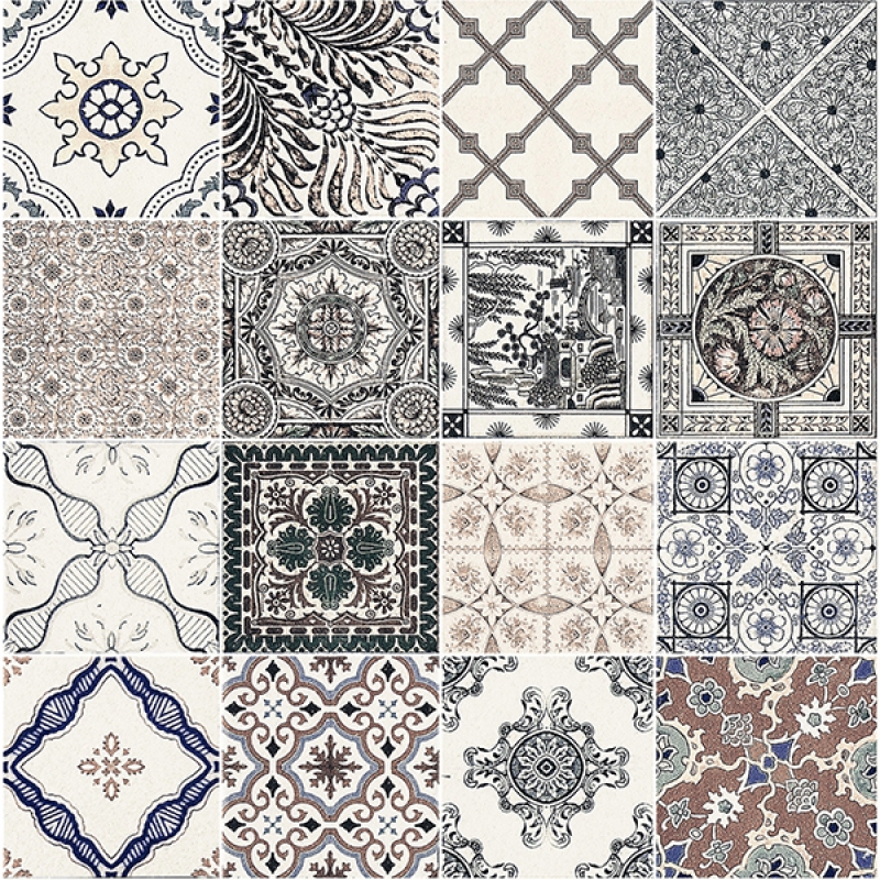 Spritzschutz Küche Hartschaumplatte Vintage Patchwork