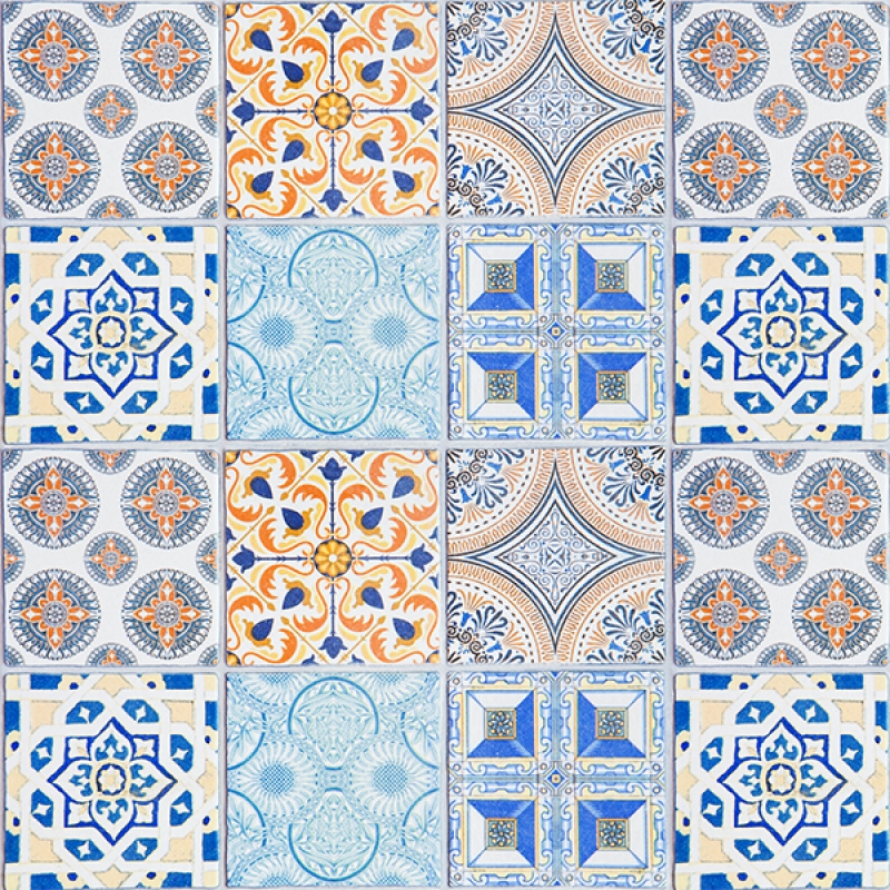 Spritzschutz Küche Hartschaumplatte Mediterrane Fliesen