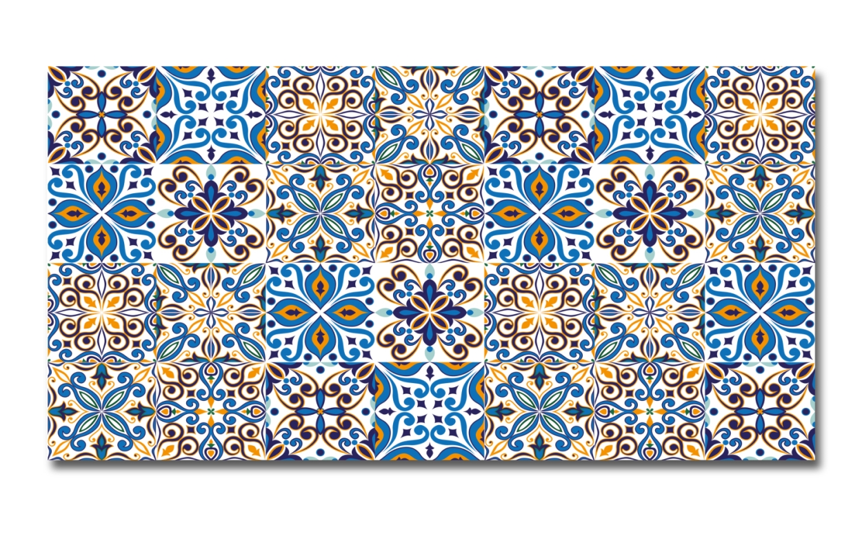 Spritzschutz Küche Hartschaumplatte Patchwork Kacheln