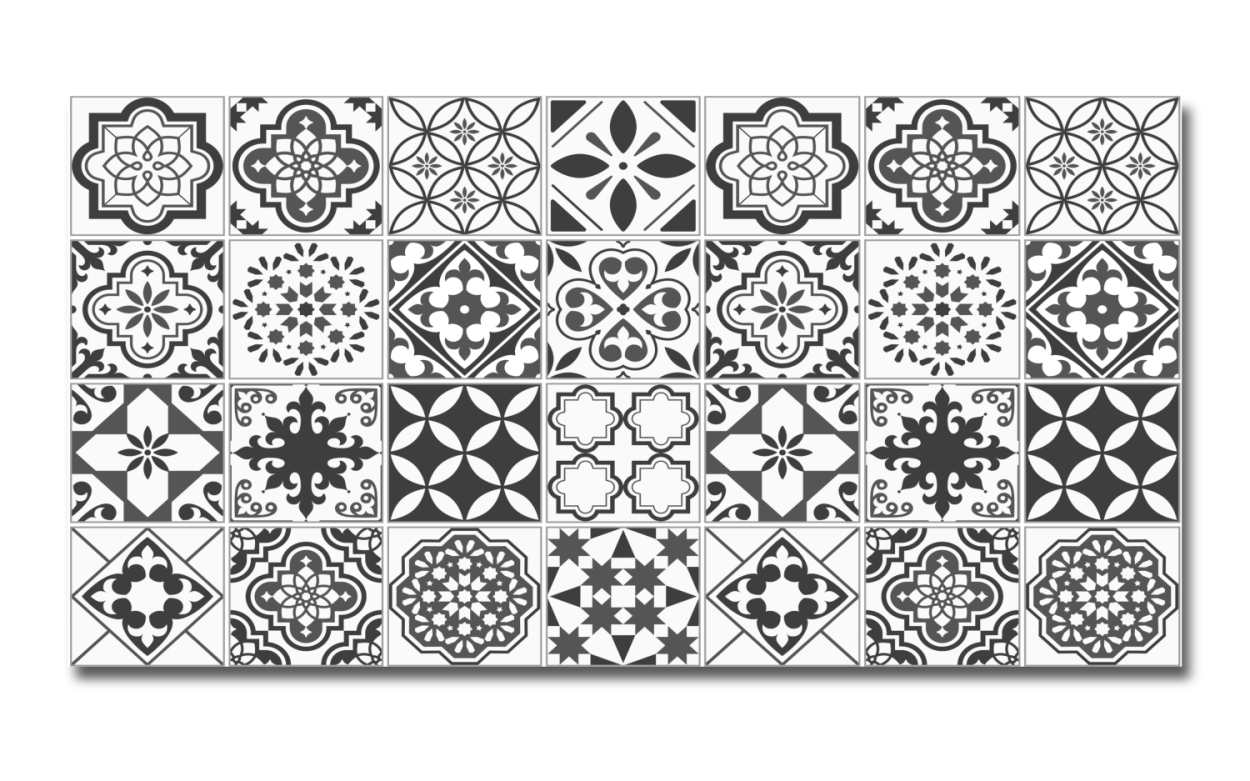 Spritzschutz Küche Hartschaumplatte Patchwork Fliesen