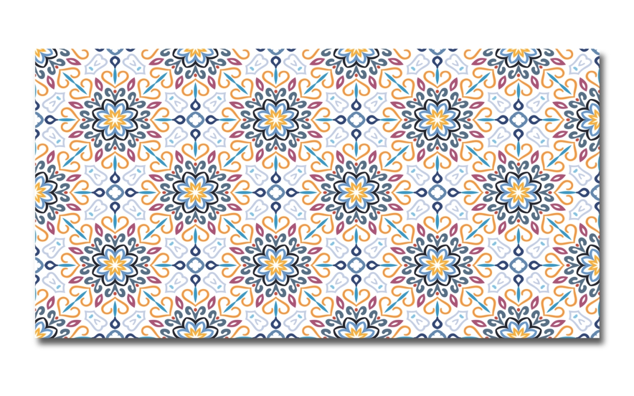 Spritzschutz Küche Hartschaumplatte Blumen Ornament