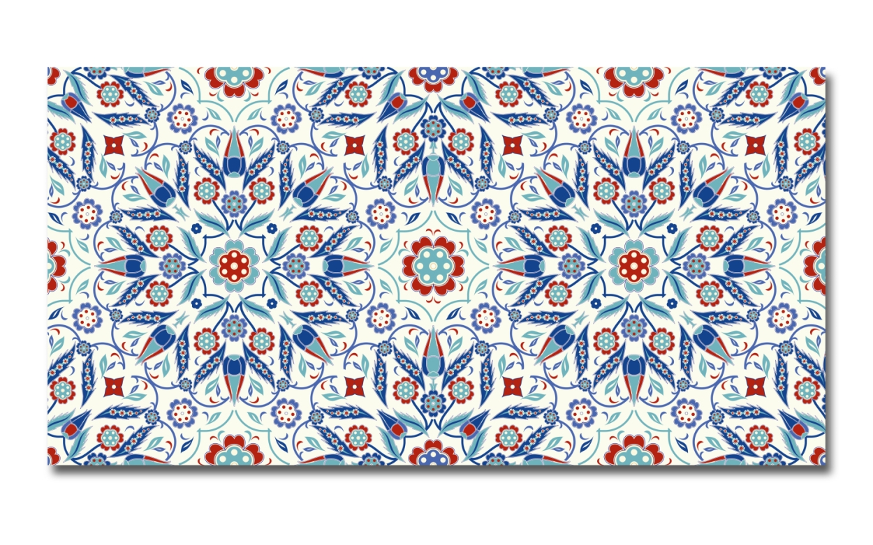 Spritzschutz Küche Hartschaumplatte Osmanische Blume