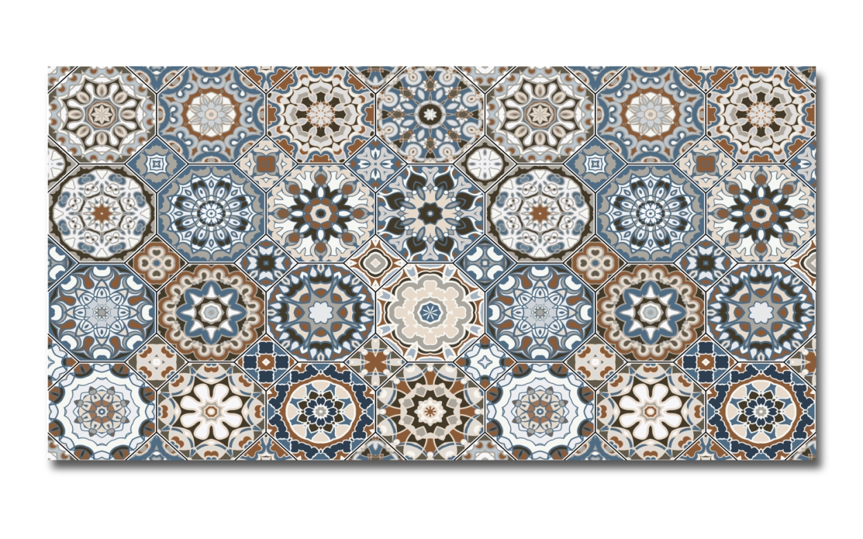 Spritzschutz Küche Hartschaumplatte Arabic Fliesen Patchwork