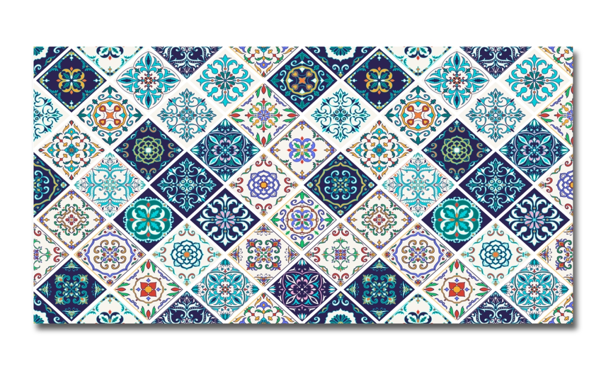 Spritzschutz Küche Hartschaumplatte Spanish Style Patchwork