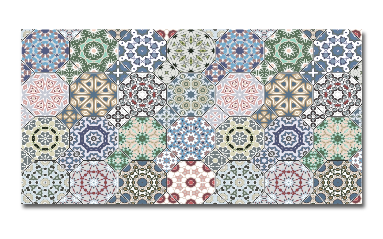 Spritzschutz Küche Hartschaumplatte Patchwork Kunst