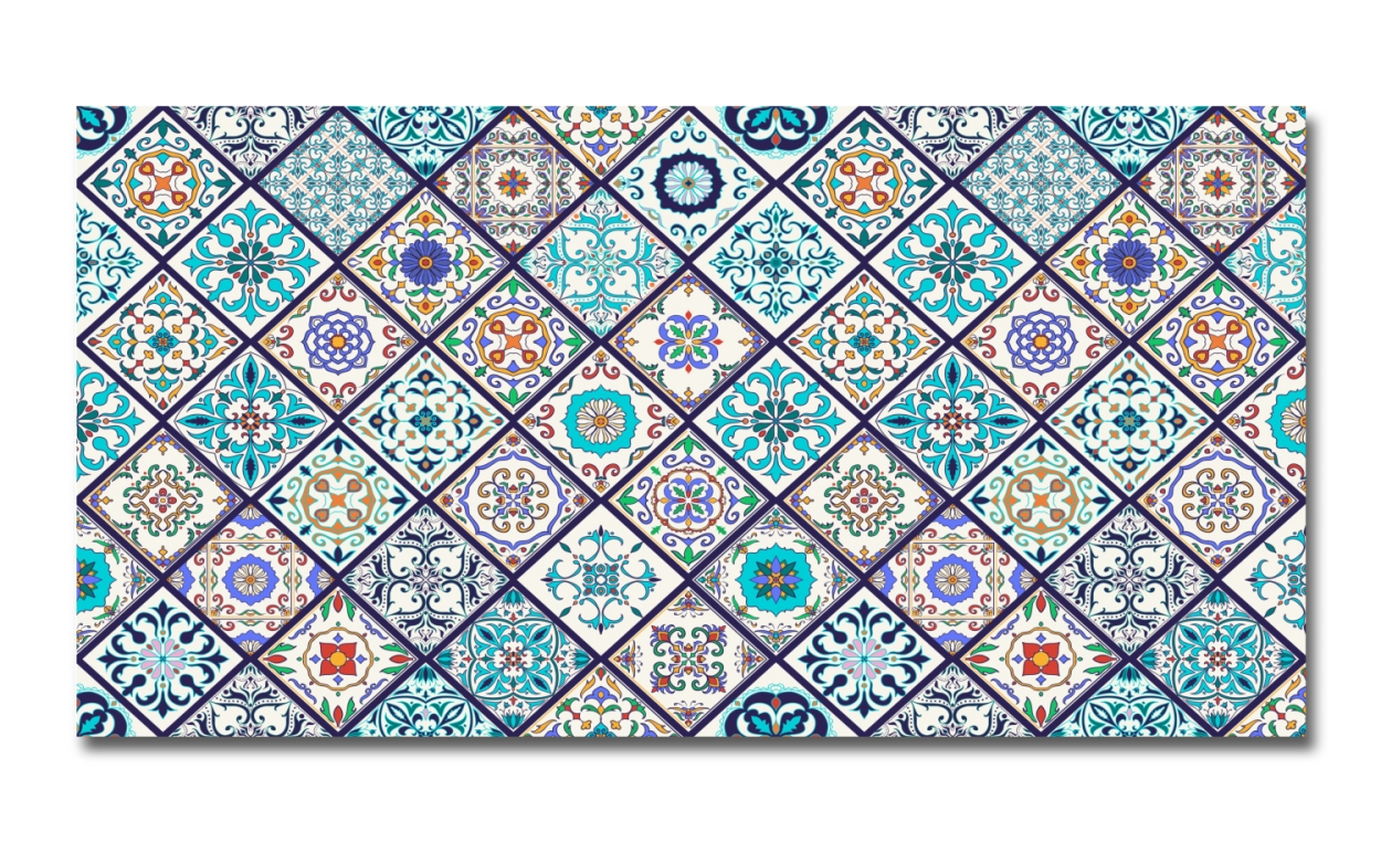 Spritzschutz Küche Hartschaumplatte Multicolor Patchwork