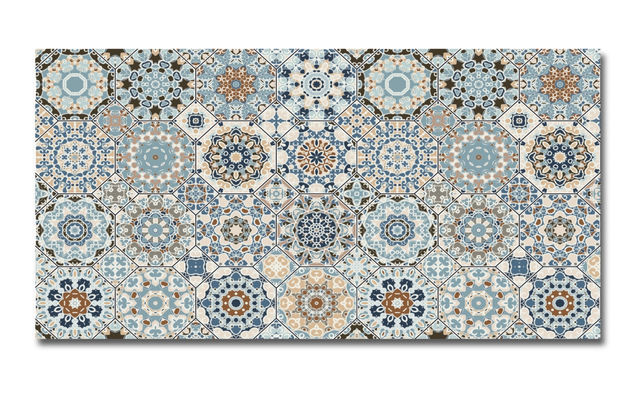 Spritzschutz Küche Hartschaumplatte Batik Patchwork