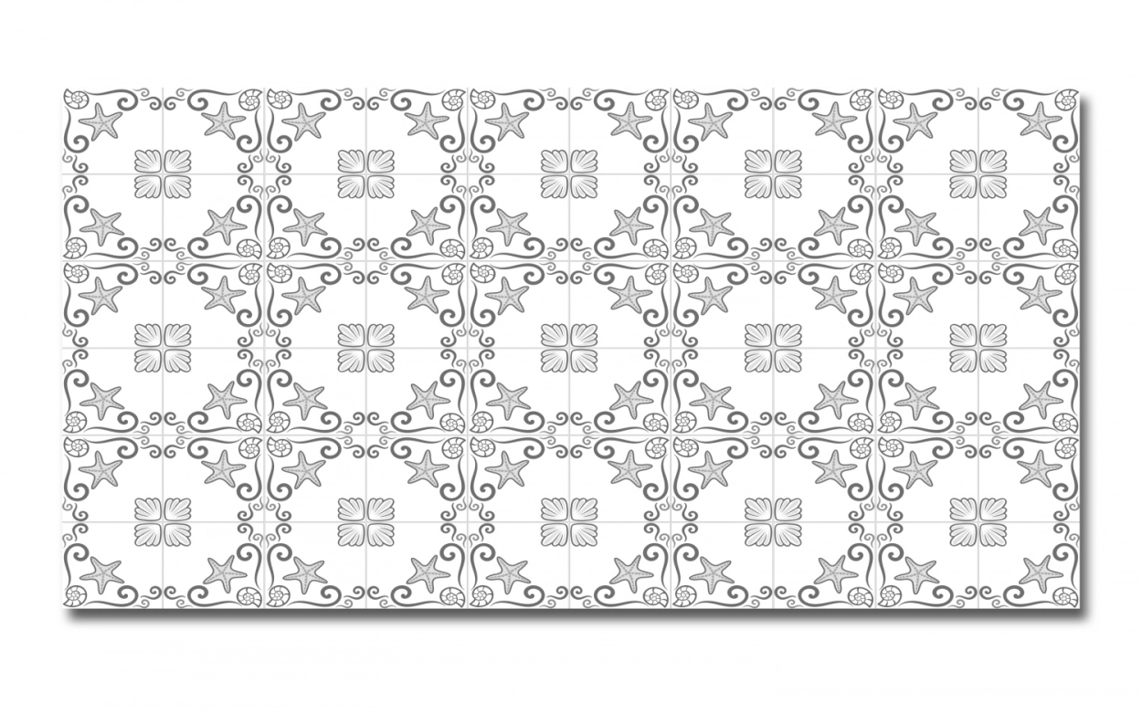Spritzschutz Küche Acrylglas Maritime Fliesen Patchwork