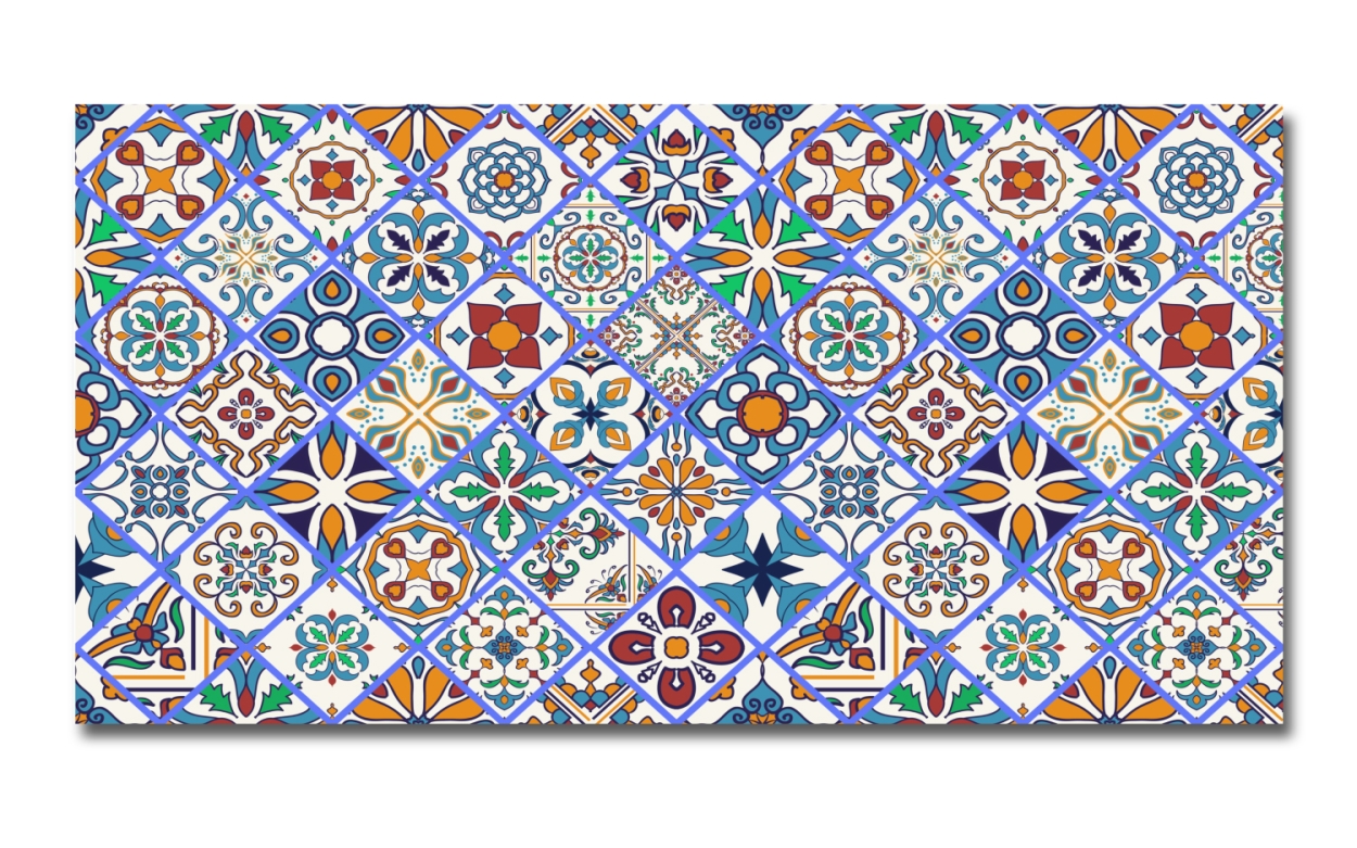 Spritzschutz Küche Acrylglas Marrakesh Fliesen Patchwork