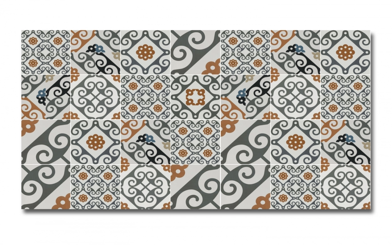 Spritzschutz Küche Aluverbund Patchwork Verzierung