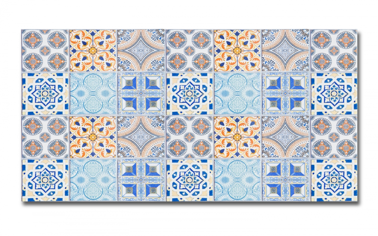 Spritzschutz Küche Hartschaumplatte Mediterrane Fliesen