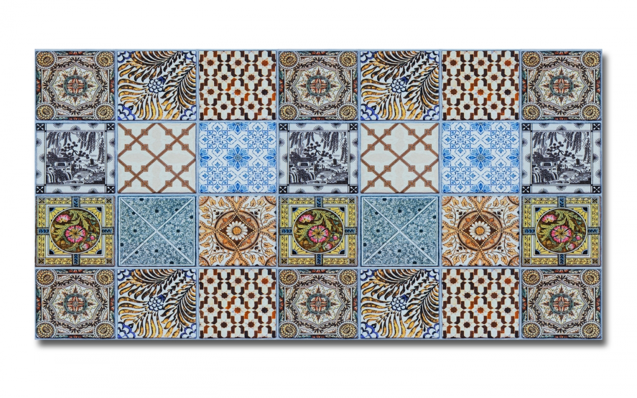 Spritzschutz Küche Hartschaumplatte Fliesen Verzierung