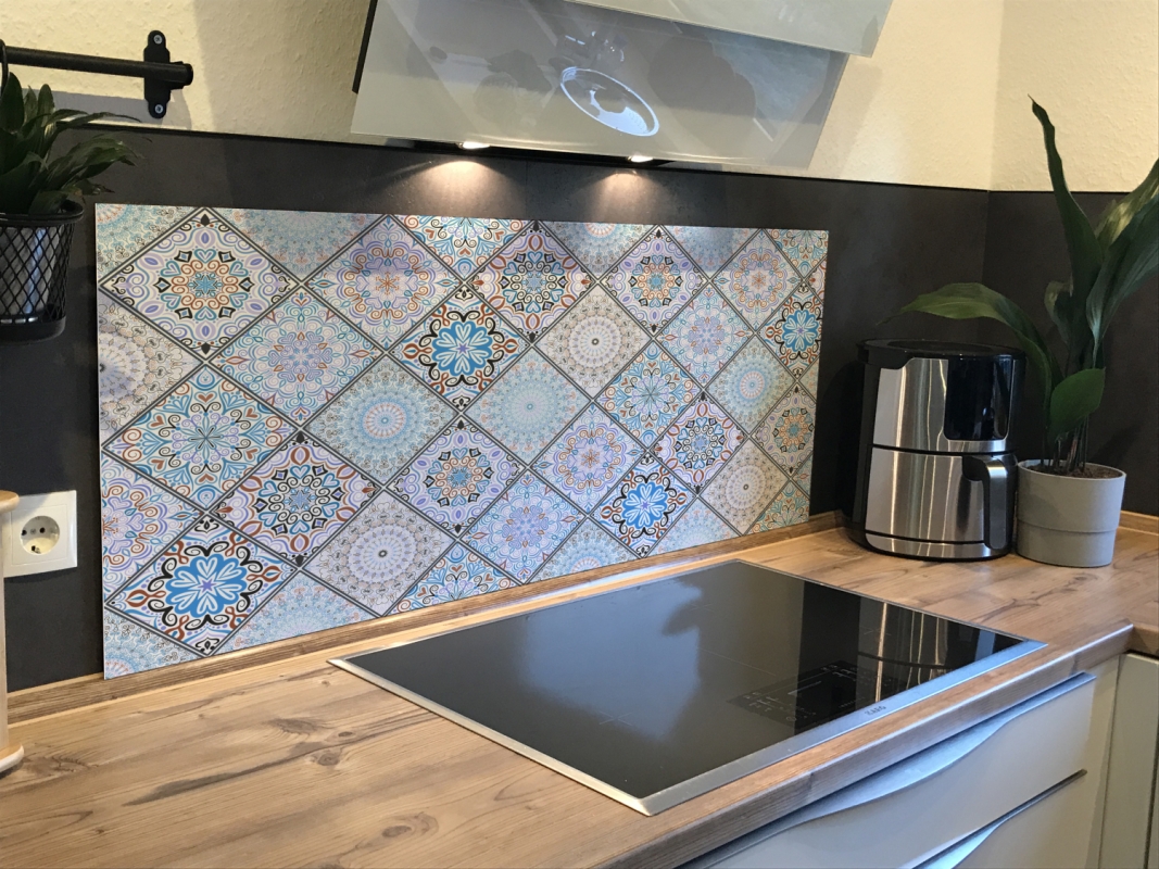 Spritzschutz Küche Hartschaumplatte Orientalische Patchwork